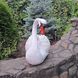 buy Garden Swan Statue, Head Turned Left, White 1