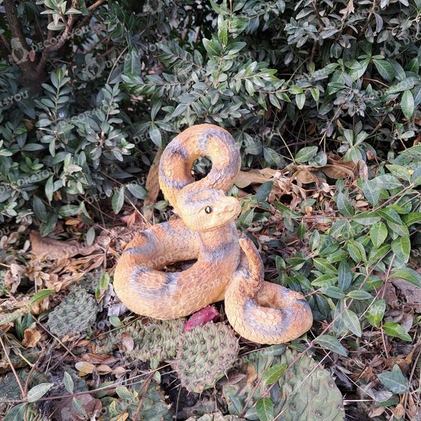 kaufen Gartenfigur Schlange, Klapperschlange, Klein, Braun 2