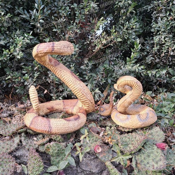 kaufen Gartenfigur Schlange, Klapperschlangen Braun, Set 2
