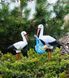 buy Garden figure Stork family with baby #26 on metal paws 1
