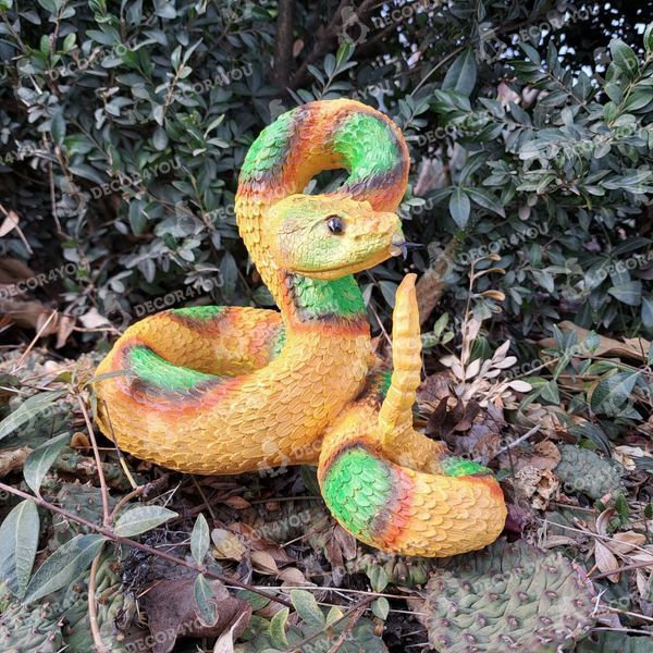 kaufen Gartenfigur Schlange, Kleine Klapperschlange, Bunt 2