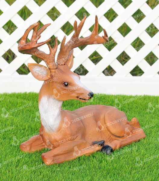 kaufen Gartenfigur Mittlerer liegender Hirsch 4