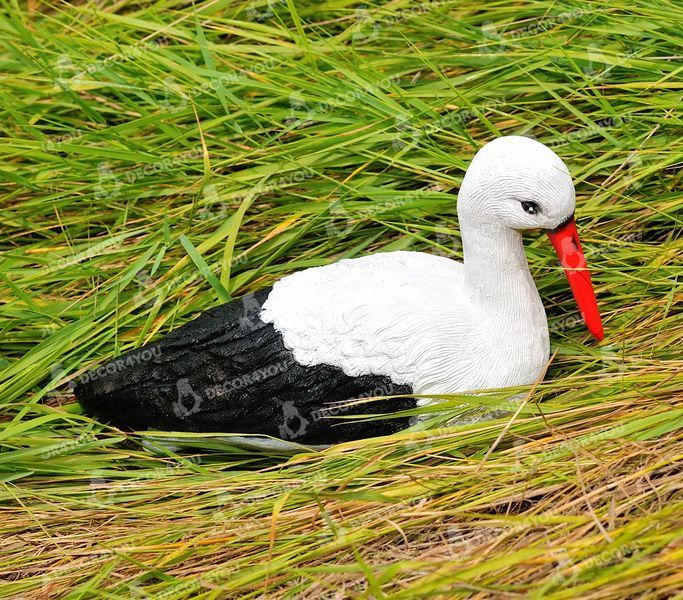buy Garden figure No. 2 Small nesting stork 2