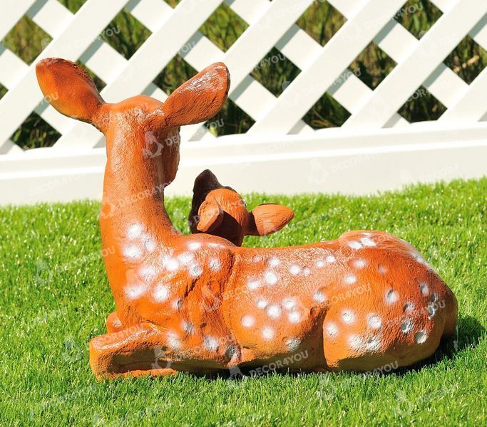 kaufen Gartenfigur Rehwild mit Baby 2