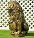 buy Garden Figure Large Lion 83 cm with right shield Gold 2