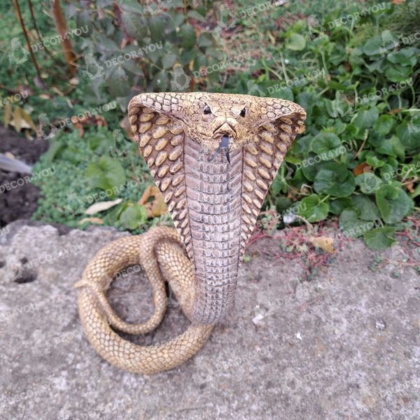 kaufen Gartenfigur Schlange, Kobra, Gelb 2