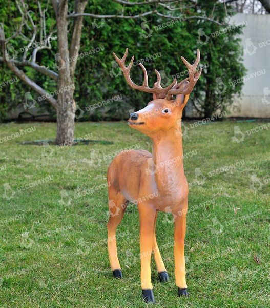 kaufen Gartenfigur Stehende Hirsche 5