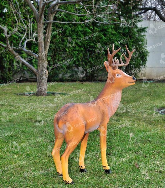 kaufen Gartenfigur Stehende Hirsche 7