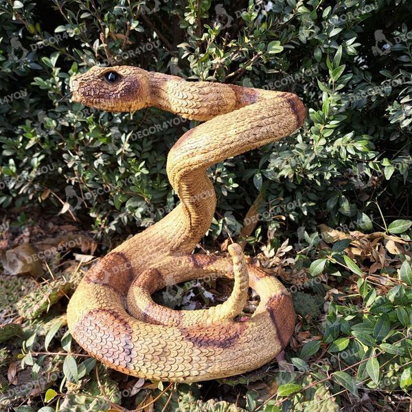 buy Snake Statue, Rattlesnake Large, Brown 2