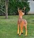 kaufen Gartenfigur Stehende Hirsche 3