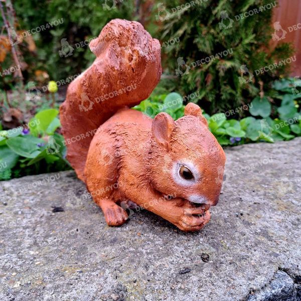 buy Garden figure Squirrel gnawing a nut 6