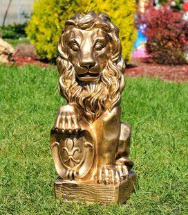 buy Garden figure Lion with right shield 1