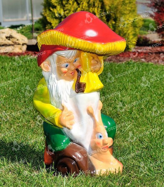 buy Garden figure Gnome with mushroom 3