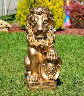 buy Garden figure Lion with left shield 1