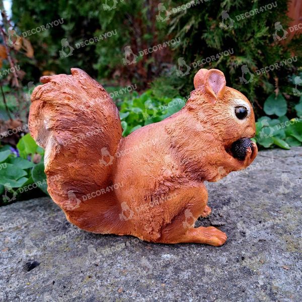 buy Garden figure Squirrel chewing on a cone 4