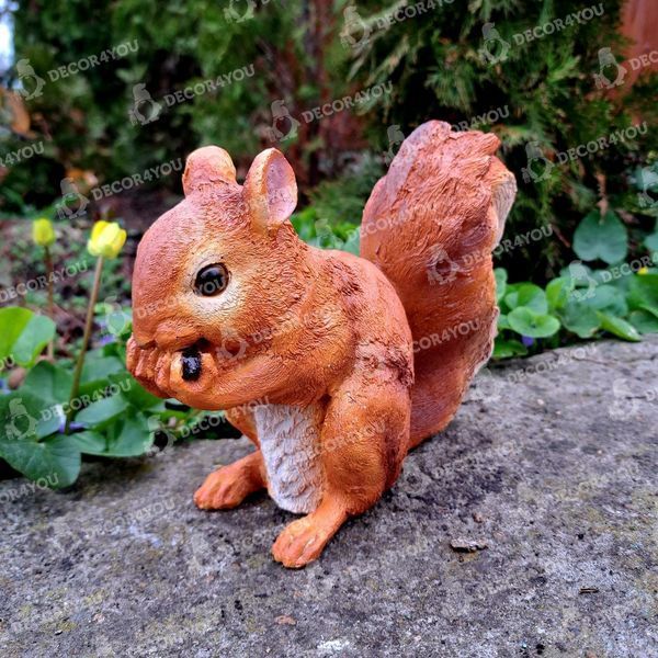 buy Garden figure Squirrel chewing on a cone 6