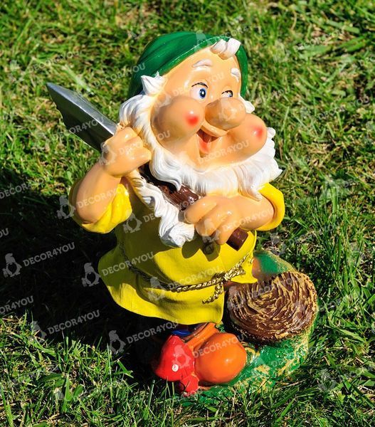buy Small garden figure Dwarf with axe 2