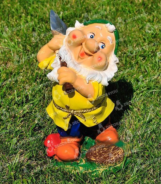 buy Small garden figure Dwarf with axe 3