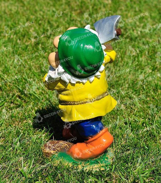 buy Small garden figure Dwarf with axe 4