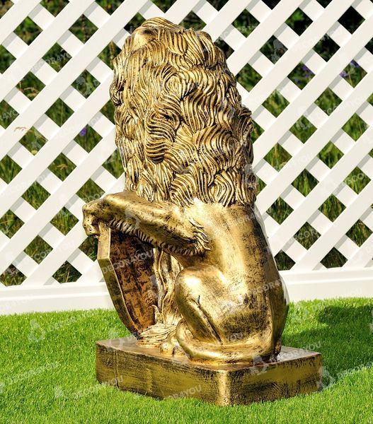 buy Garden figure Large Lion with left shield 3