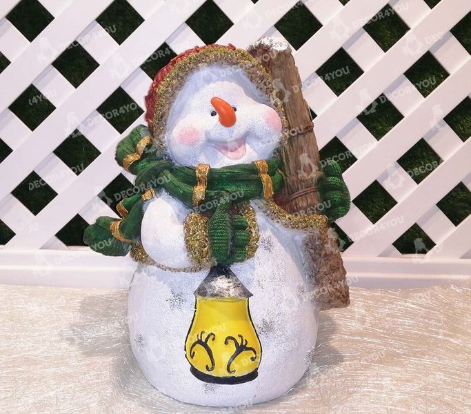 kaufen Neujahrsgartenfigur Schneemann mit Besen &bdquo;Veselih Svyat!&ldquo; 5