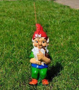 buy Small Fisherman Dwarf Garden Figure 1
