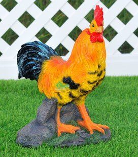 kaufen Gartenfigur Roter Hahn 1
