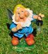 kaufen Gartenfigur Zwergbagger mittelgro&szlig; mit Laterne 1