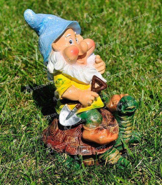 buy Garden figure Dwarf on a small turtle 3