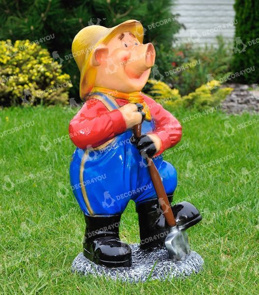 buy Garden figure Pig with shovel 8