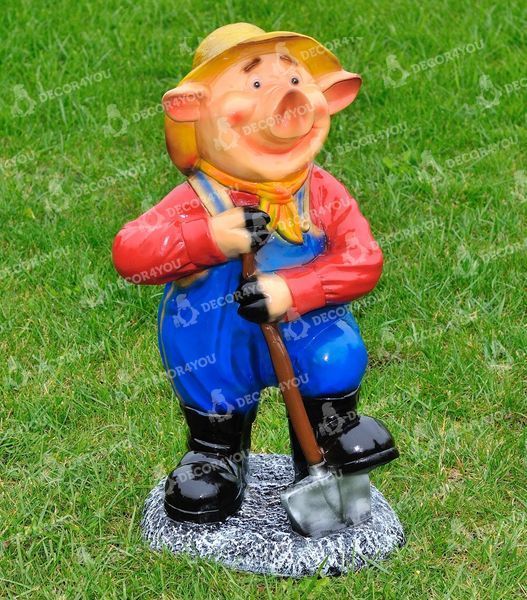 buy Garden figure Pig with shovel 5