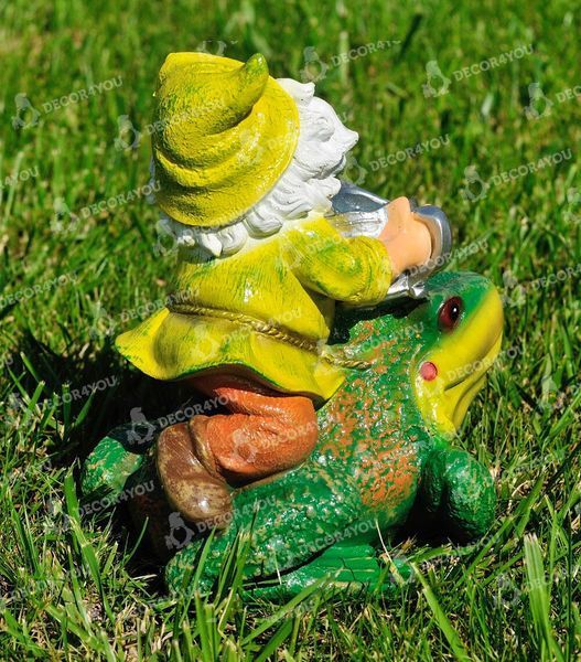 buy Garden figure Dwarf horseman small 4