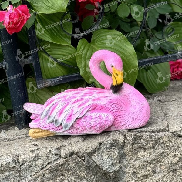 kaufen Gartenfigur Flamingo rosa mittel f&uuml;r ein Nest 2