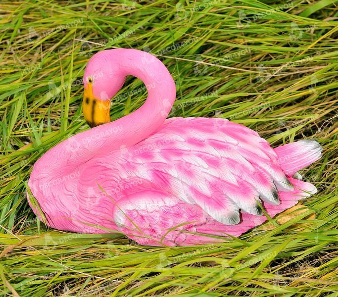 kaufen Gartenfigur Flamingo rosa mittel f&uuml;r ein Nest 4