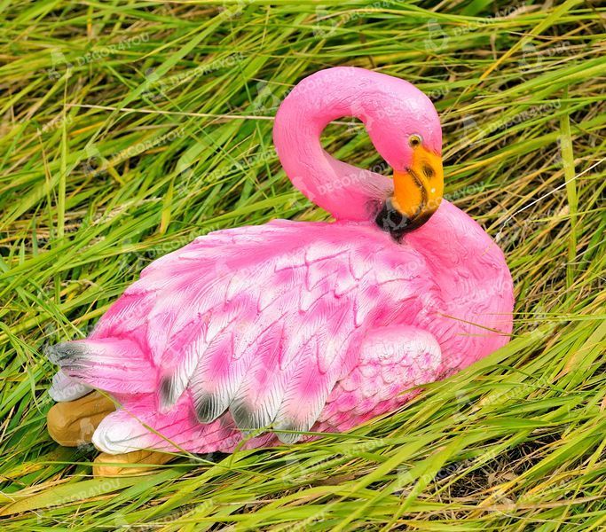 kaufen Gartenfigur Flamingo rosa mittel f&uuml;r ein Nest 5