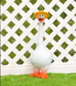 kaufen Gartenfigur Gans mit Hut 2