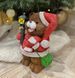 kaufen Neujahrsgartenfigur B&auml;r in rotem Anzug mit einer Laterne 3