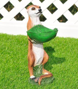 buy Garden figure Gopher with a leaf 1