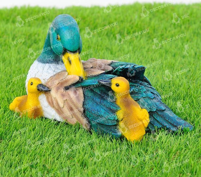 kaufen Bunte Gartenfigur Ente mit Entenk&uuml;ken 3