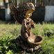 buy Garden figure Angel kneeling near the bowl, bronze 1