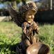buy Garden figure Angel kneeling near the bowl, bronze 2