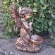 buy Garden figure Angel kneeling near the bowl, bronze 7