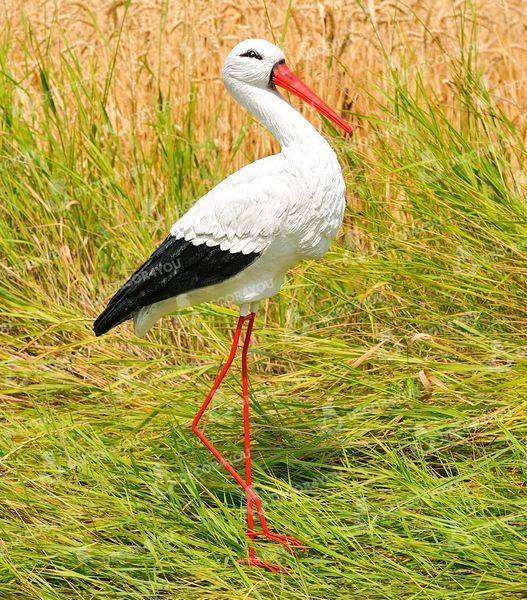 kaufen Gartenfigur Gro&szlig;er Storch #4 auf Metalltatzen 2