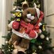 kaufen Neujahrsgartenfigur B&auml;r im roten Anzug mit Laterne 1