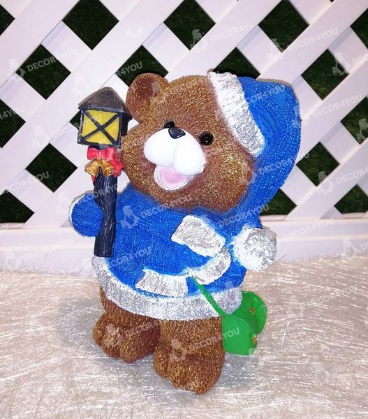 buy New Year's garden figure Bear in blue suit with a lantern 6