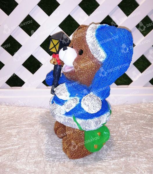 buy New Year's garden figure Bear in blue suit with a lantern 5