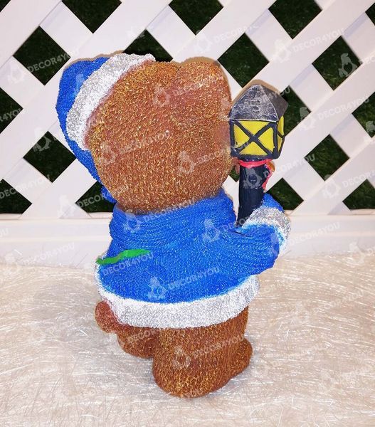 buy New Year's garden figure Bear in blue suit with a lantern 2