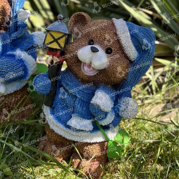 buy New Year's garden figure Bear in blue suit with a lantern 7