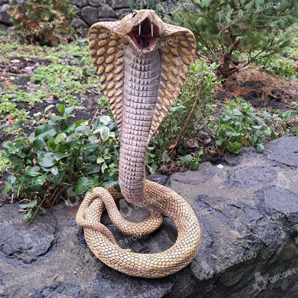 kaufen Gartenfigur Schlange, Kobra, Beige 3