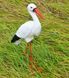 buy Garden figure Medium Stork #1 on metal legs 3